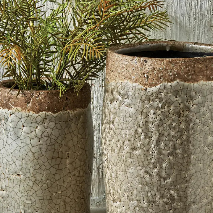 Crackle Glaze Rustic Vase Collection