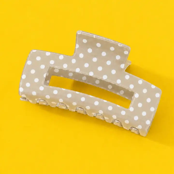 Polka Dot Hair Claw Clip