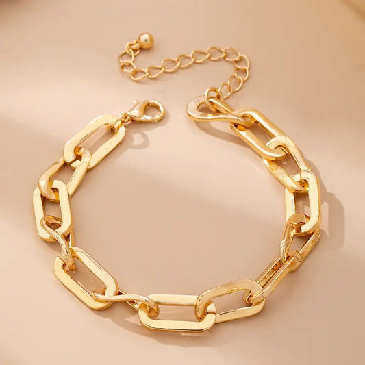 Bold Chunky Gold Link Bracelet