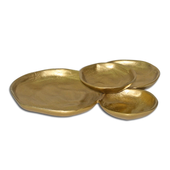 Gold Cluster 4 Plate Dish