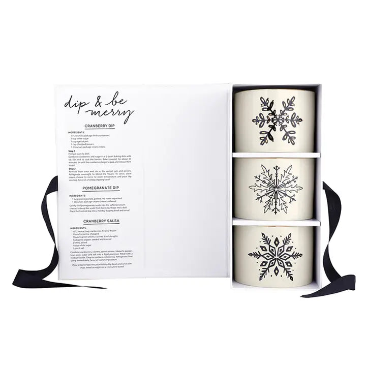 Gold Holiday Dip Bowls Book Box - Ho Ho Ho