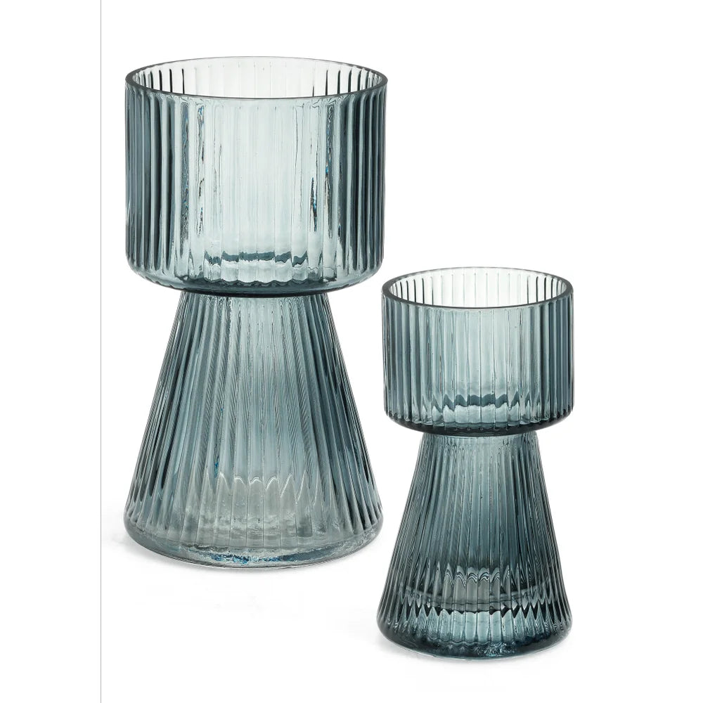 Crawford Ribbed Glass Vase