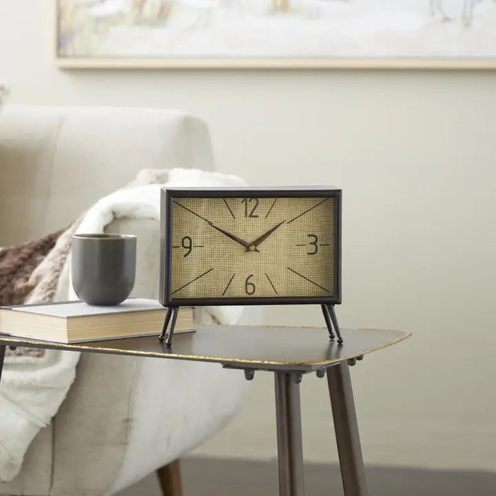 Industrial Black Metal Clock