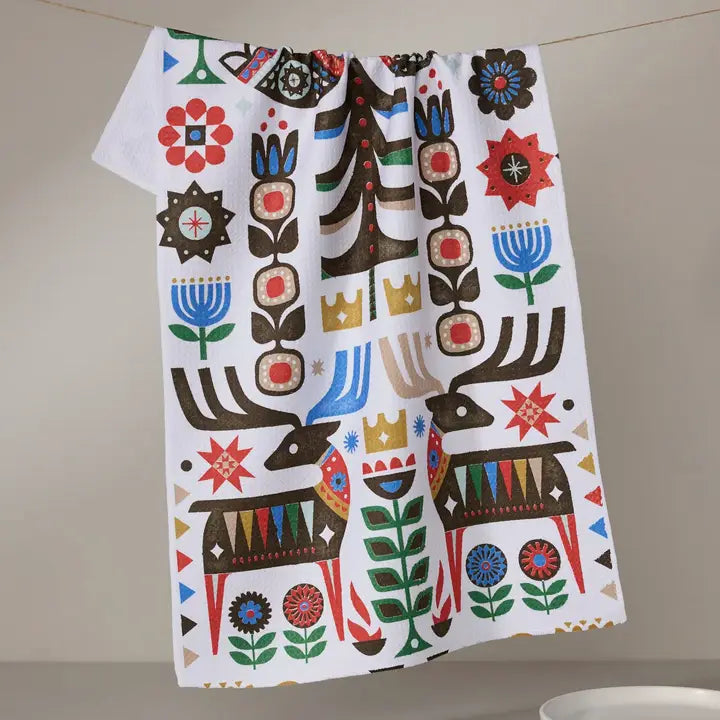 Holiday Geometry Kitchen Towels