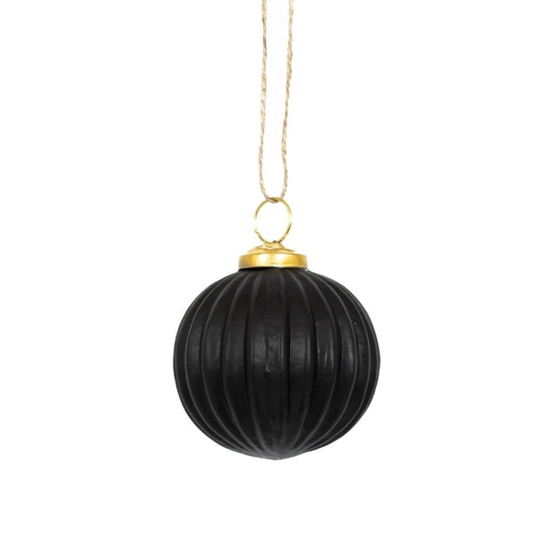 Black Glass Ornament Collection