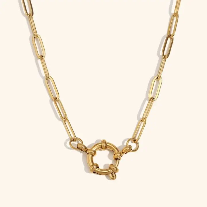 Charm Spring Chunky Paperclip Necklace