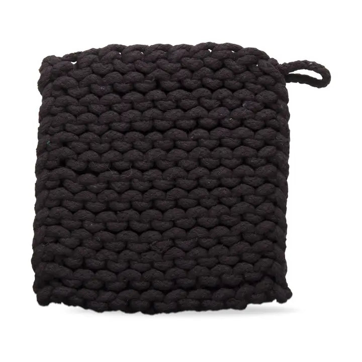 Black Crochet Trivet Pot Holder