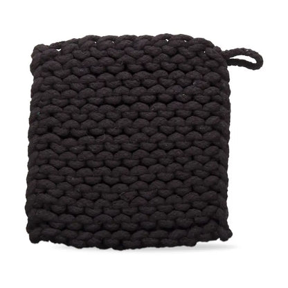 Black Crochet Trivet Pot Holder