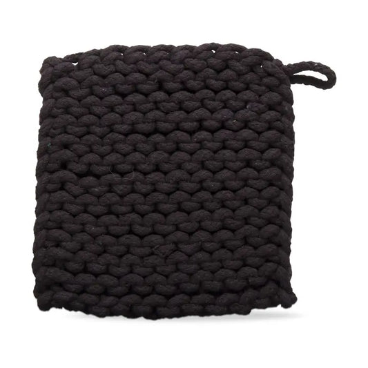 Black Crochet Trivet Pot Holder