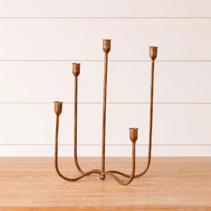 Hand Forged Metal Candelabra