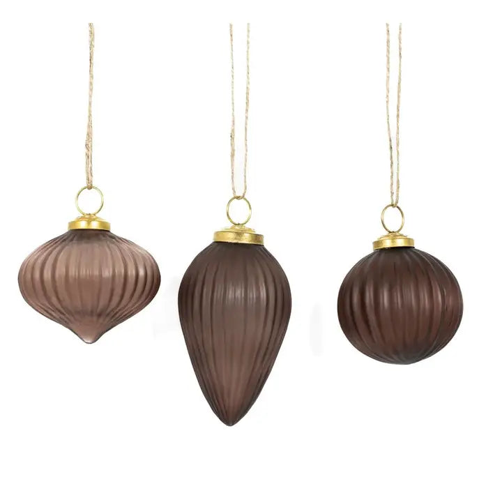 Brown Glass Ornament Collection