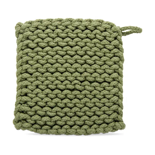 Green Crochet Trivet Pot Holder