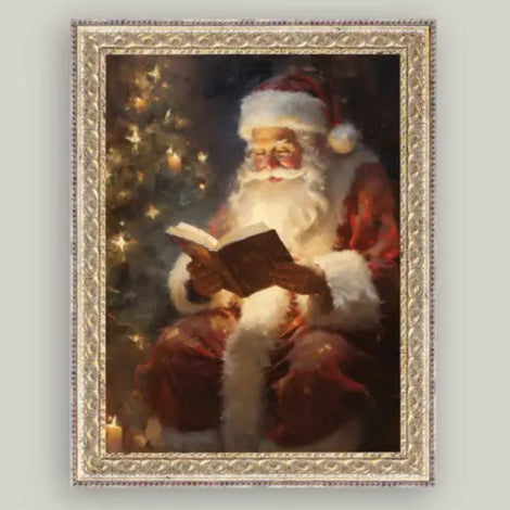 Classic Santa Framed Antique Art