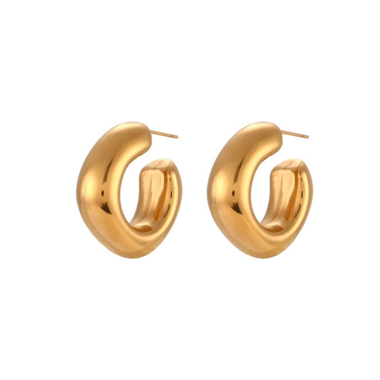 Gold Huggie Hoop Earrings