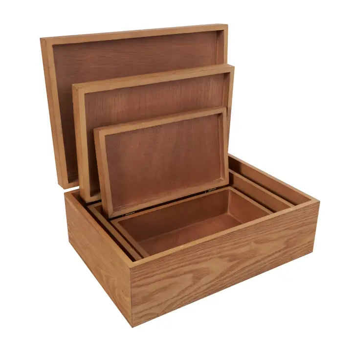 Modern Brown Wooden Boxes