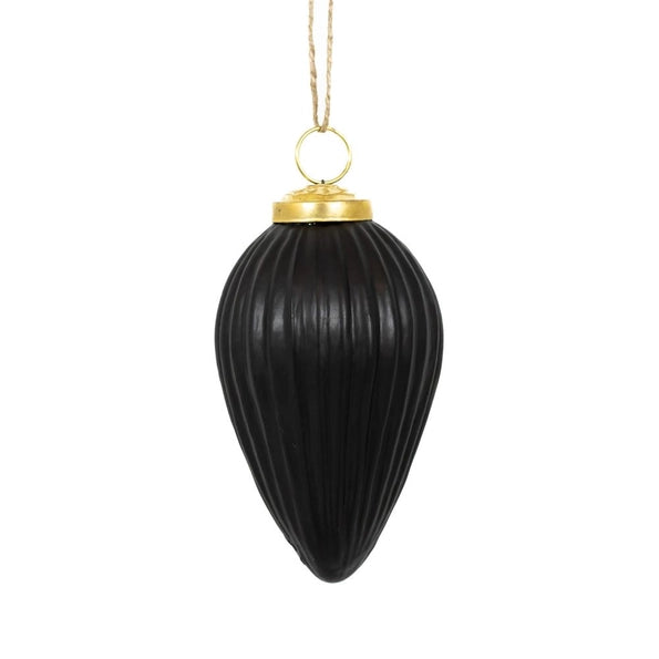 Black Glass Ornament Collection