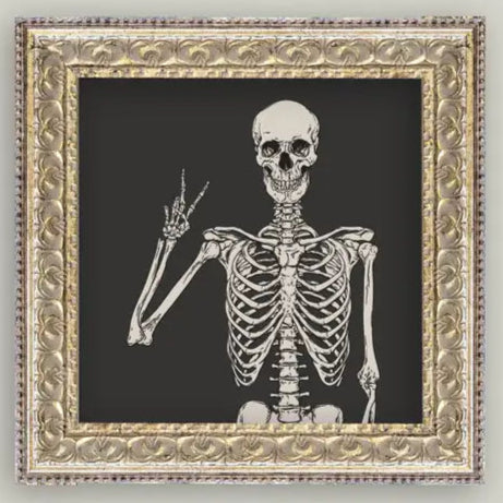 Skeleton Framed Antique Art