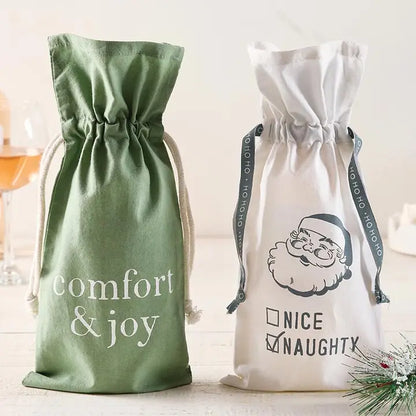 Holiday Santa Wine Bag