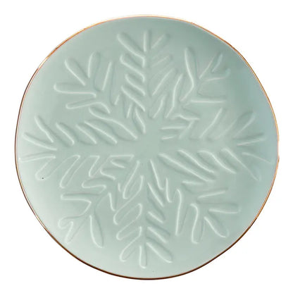 Ceramic Appetizer Plate - Snowflake