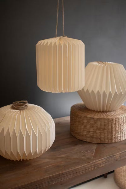 Folding Paper Pendant Lanterns