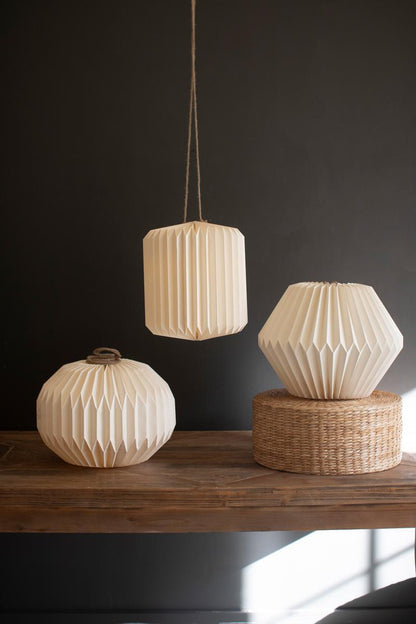 Folding Paper Pendant Lanterns
