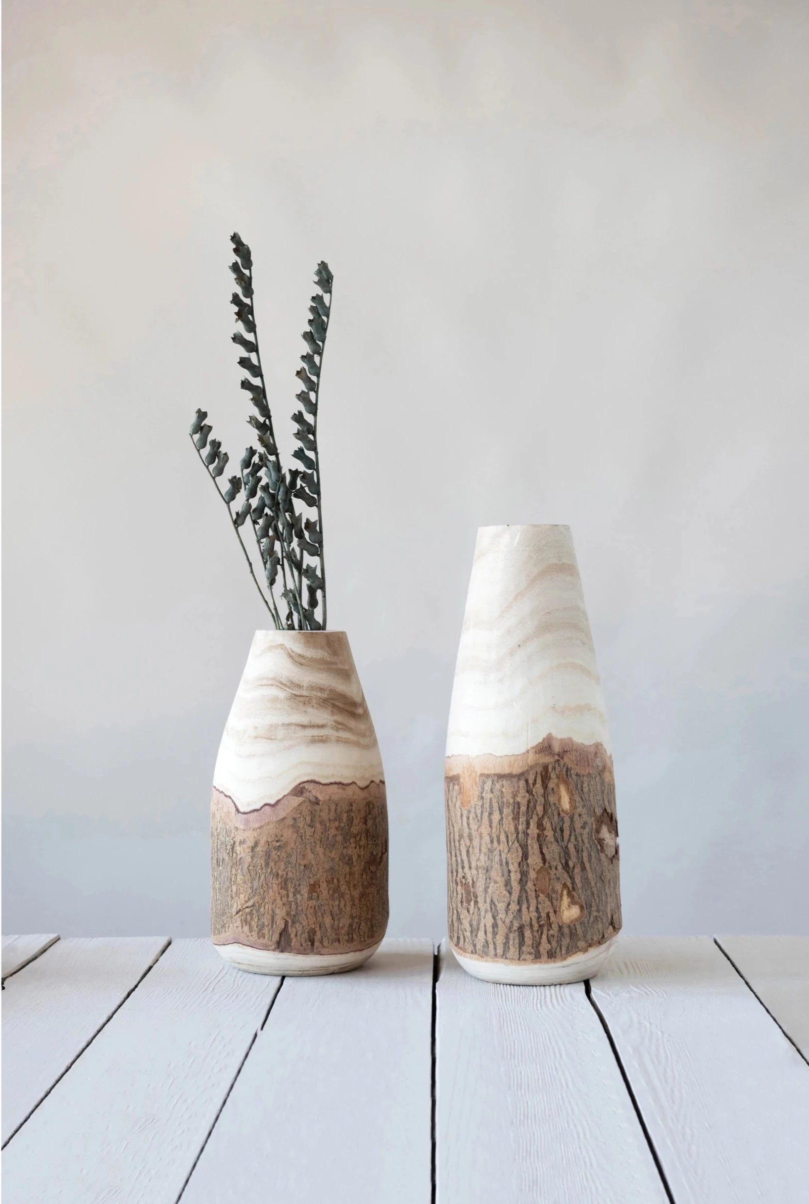 Natural Wood Vase