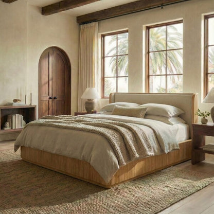 Barry Reeded Wood Bed