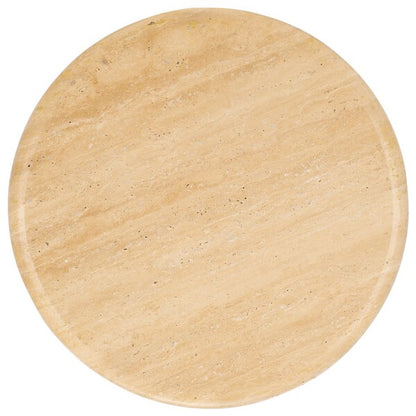 Jennamira Travertine Top Accent Table