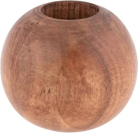 Round Wooden Vessel