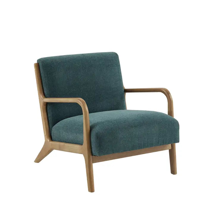 Scandinavian Elm Wood Teal Chair