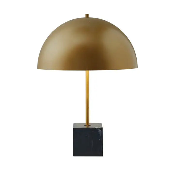 Gold Dome Black Base Table Lamp