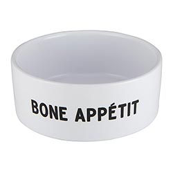 WHITE BOWL / BLACK PRINT
