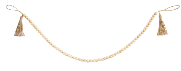 Natural Wood Beaded Garland