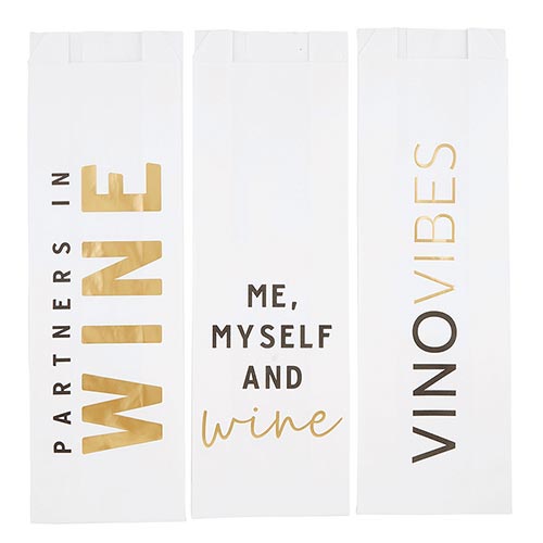 Paper Wine Bags - Party Assorted 6pk