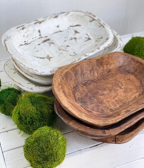 RUSTIC CARVED BOWLS