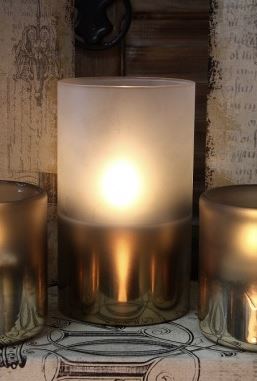 Metallic Frosted Candle