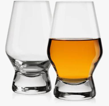 S/2 Halo Crystal Whiskey Glasses