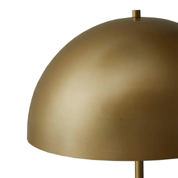 Gold Dome Black Base Table Lamp