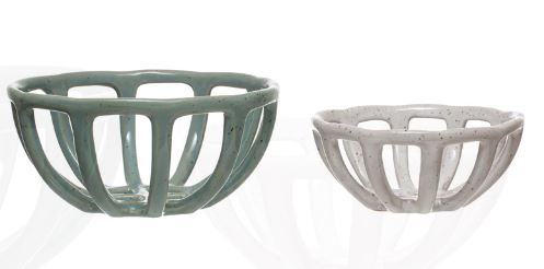 Handmade Stoneware Basket Bowls