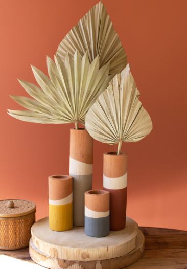 Double-dipped Clay Cylinder Vase