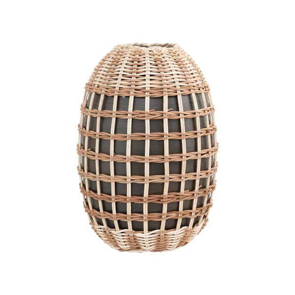 Seagrass and Bamboo Wrapped Vase