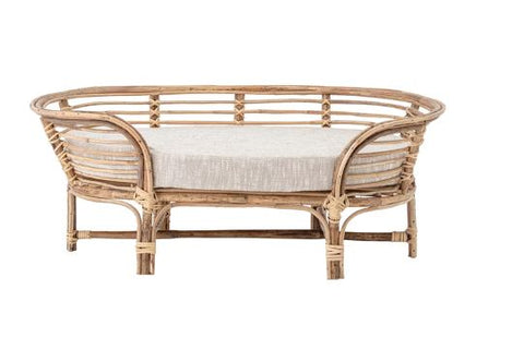 Rattan Dog Bed with Cotton Cushion