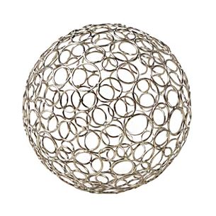CIRCLE WIRE BALL 6" SILVER
